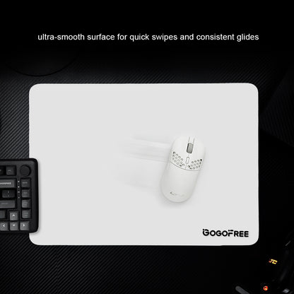 GOGOFREE Glass Mousepad White