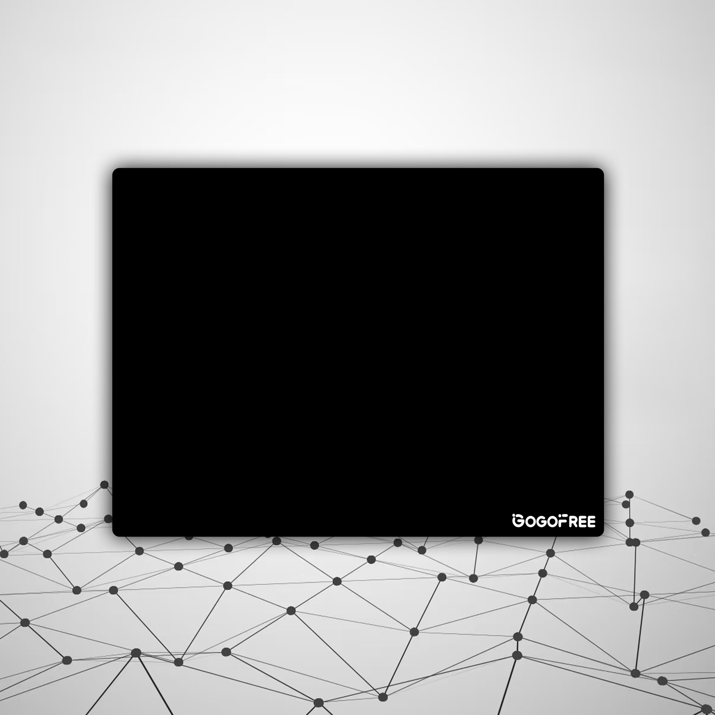 GOGOFREE Glass Mousepad Black