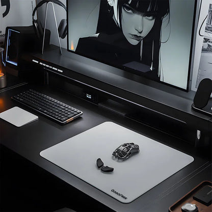 GOGOFREE Glass Mousepad White