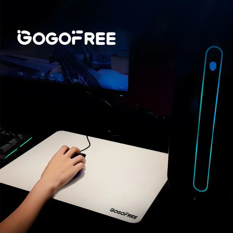 GOGOFREE Glass Mousepad White